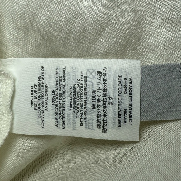 BRAND NEW J CREW white linen blouse women’s size 12 - Picture 10 of 13